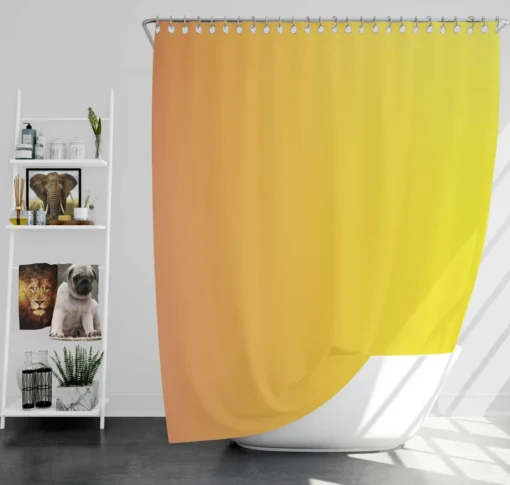 Yellow Light Orange Gradient Shower Curtain