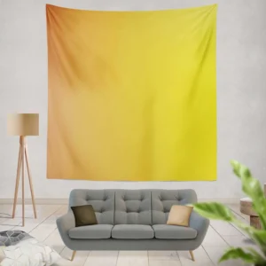 Yellow Light Orange Gradient Wall Tapestry