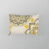 Yellow Off White Vintage Pattern Pillow Case