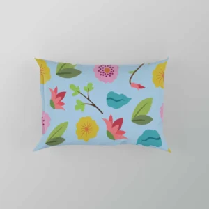 Yellow Pink Small Flowers Pillow Case