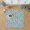 Yellow Pink Small Flowers Rug