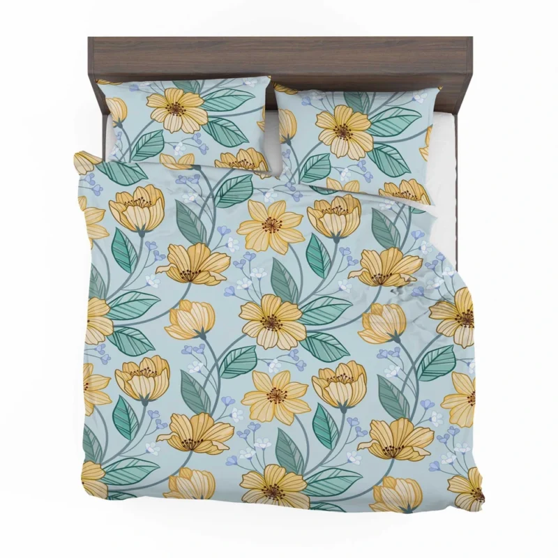 Yellow Sulfur Cosmos Flower Bedding Set 2