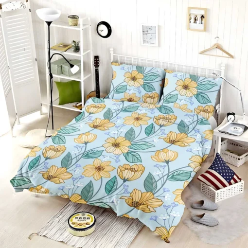 Yellow Sulfur Cosmos Flower Bedding Set