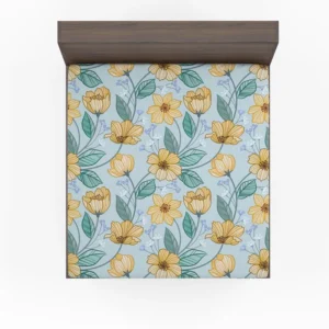 Yellow Sulfur Cosmos Flower Fitted Sheet