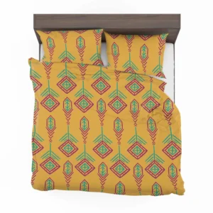 Yellow Traditional Songket Pattern Bedding Set 1