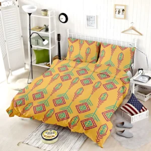 Yellow Traditional Songket Pattern Bedding Set