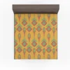 Yellow Traditional Songket Pattern Fitted Sheet