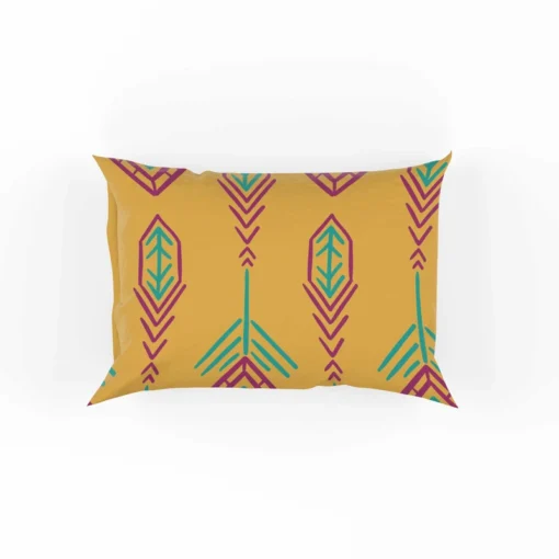 Yellow Traditional Songket Pattern Pillow Case