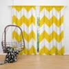 Yellow White Aztec Chevron Curtain