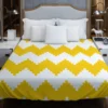 Yellow White Aztec Chevron Duvet Cover