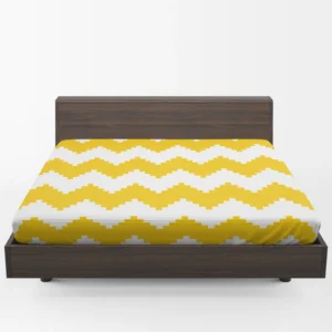 Yellow White Aztec Chevron Fitted Sheet 1