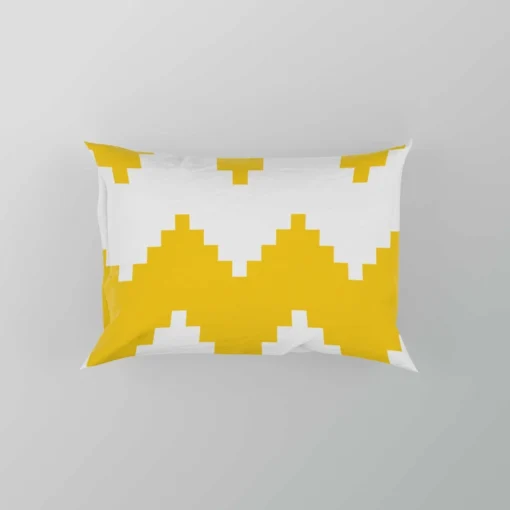 Yellow White Aztec Chevron Pillow Case