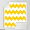 Yellow White Aztec Chevron Sherpa Fleece Blanket