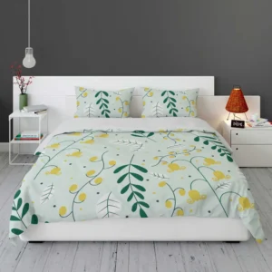 Yellow Wild Flowers Vine Style Bedding Set 1