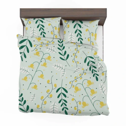 Yellow Wild Flowers Vine Style Bedding Set 2