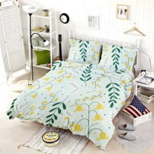 Yellow Wild Flowers Vine Style Bedding Set