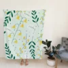 Yellow Wild Flowers Vine Style Fleece Blanket