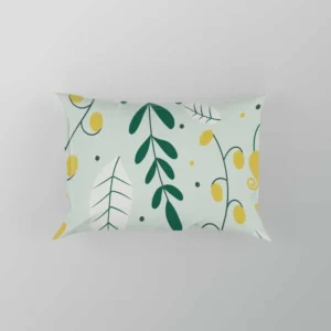 Yellow Wild Flowers Vine Style Pillow Case