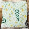 Yellow Wild Flowers Vine Style Quilt Blanket