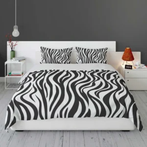 Zebra Skin Stripe Print Bedding Set 1