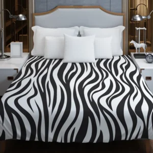 Zebra Skin Stripe Print Duvet Cover