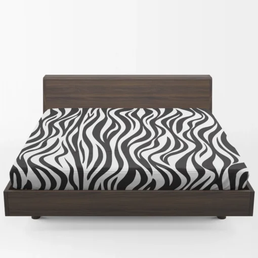 Zebra Skin Stripe Print Fitted Sheet 1