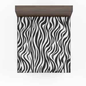 Zebra Skin Stripe Print Fitted Sheet