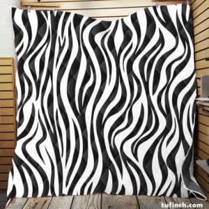 Zebra Skin Stripe Print Quilt Blanket