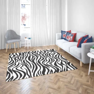 Zebra Skin Stripe Print Rug 2