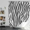 Zebra Skin Stripe Print Shower Curtain