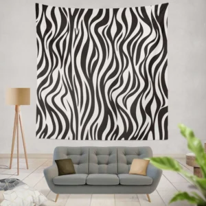 Zebra Skin Stripe Print Wall Tapestry