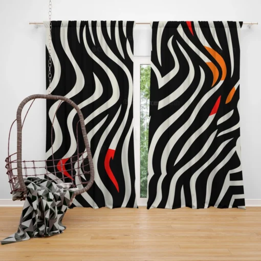 Zebra Stripes Pattern Curtain