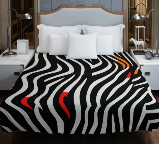 Zebra Stripes Pattern Duvet Cover