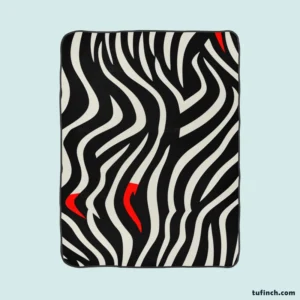 Zebra Stripes Pattern Fleece Blanket 1