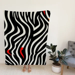 Zebra Stripes Pattern Fleece Blanket