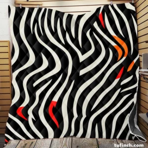 Zebra Stripes Pattern Quilt Blanket