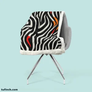 Zebra Stripes Pattern Sherpa Fleece Blanket 2