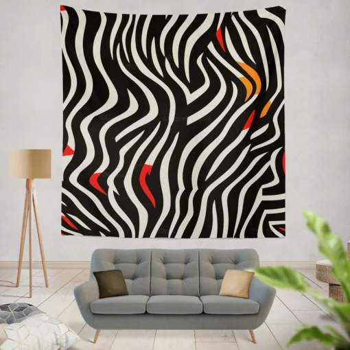 Zebra Stripes Pattern Wall Tapestry