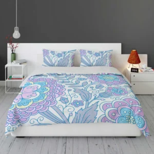 Zentangle Art Flowers Design Bedding Set 1