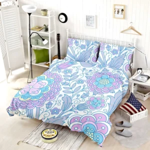 Zentangle Art Flowers Design Bedding Set