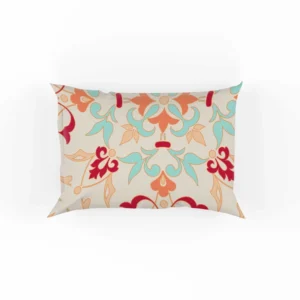 Zentangle Styled Geometric Ornament Pattern Pillow Case