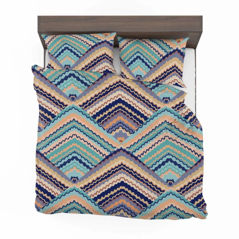 Zig Zag Striped Continuous Design Bedding Set 2