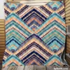 Zig Zag Striped Continuous Design Quilt Blanket