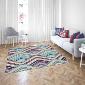 Zig Zag Striped Continuous Design Rug 2