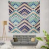 Zig Zag Striped Continuous Design Wall Tapestry