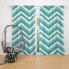 Zigzag Lines Geometric Design Curtain