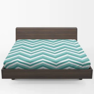 Zigzag Lines Geometric Design Fitted Sheet 1