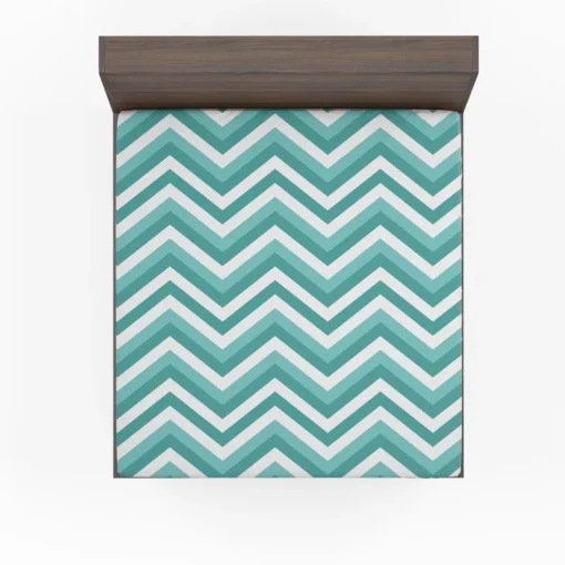 Zigzag Lines Geometric Design Fitted Sheet