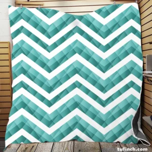 Zigzag Lines Geometric Design Quilt Blanket