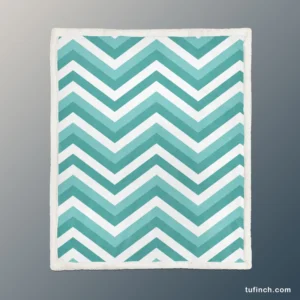 Zigzag Lines Geometric Design Sherpa Fleece Blanket 1